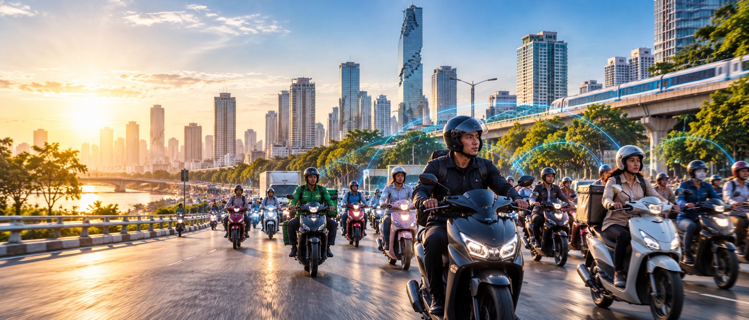Urban two-wheel riders