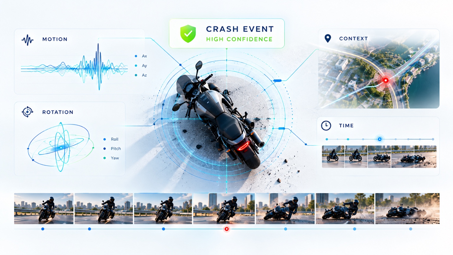Crash event evidence visualisation