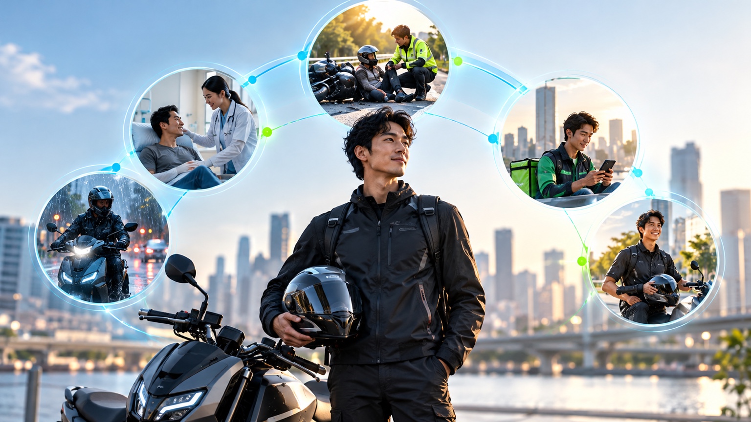 Rider connected to care and support